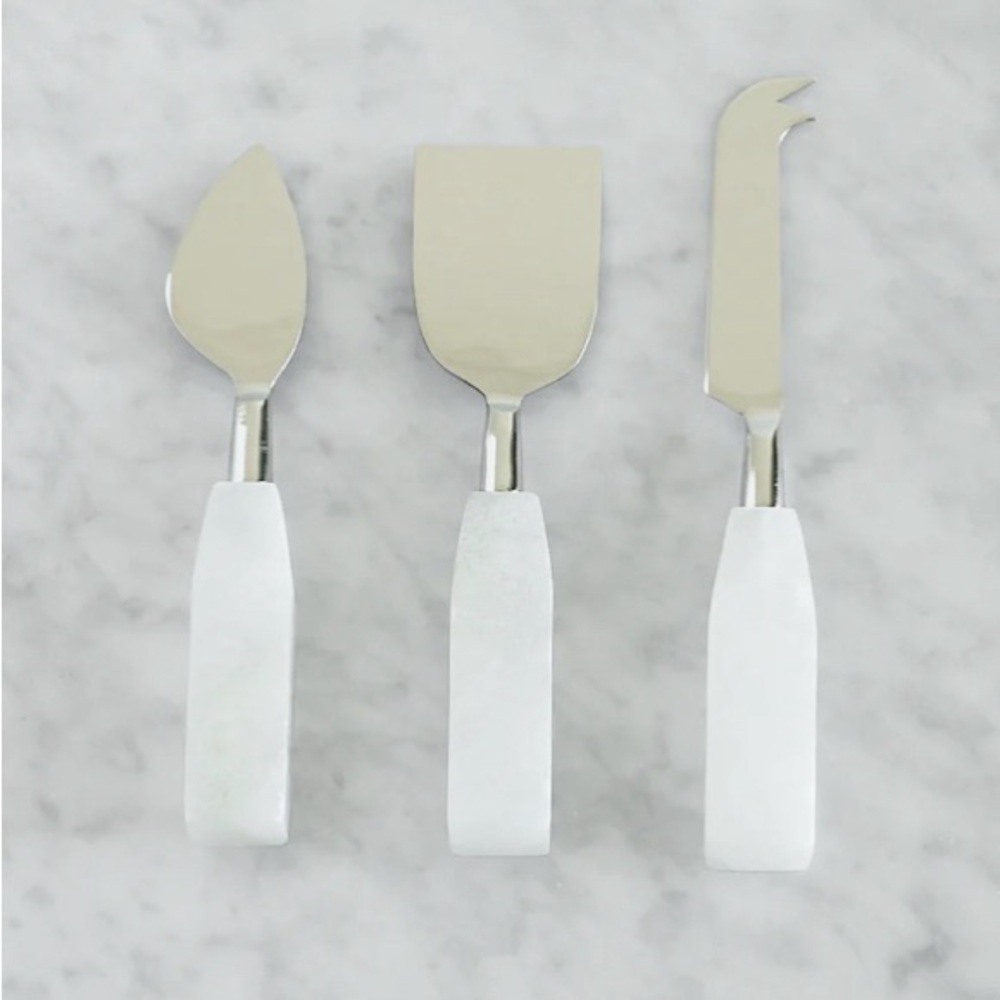 NWT Alabaster and stainless Steel Cheese Knives Serving Set. - Picture 8 of 9